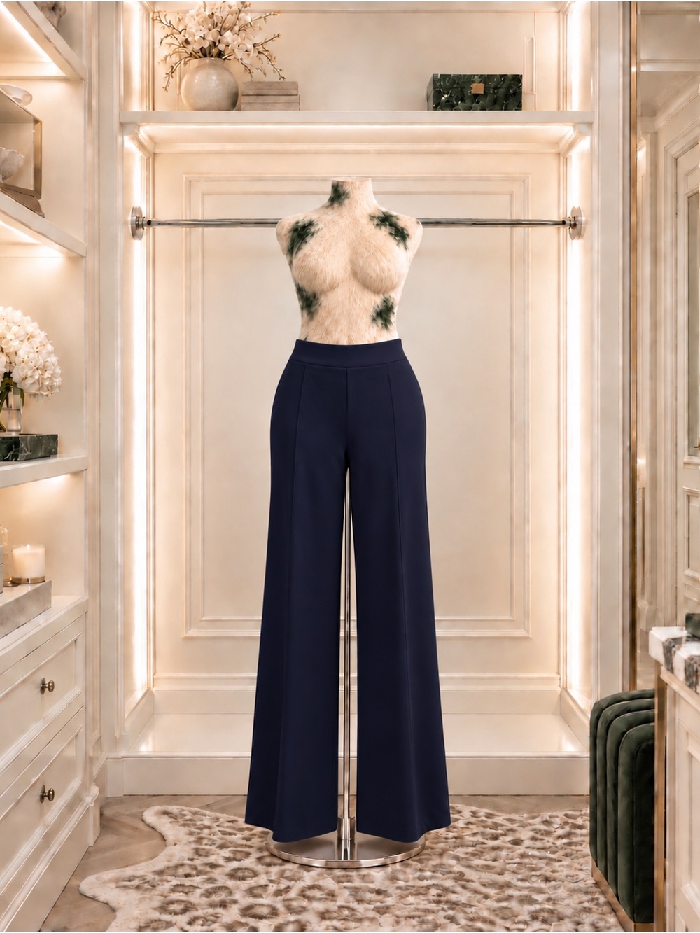 Fashion Nova Navy Blue Victoria Pants | Size Medium